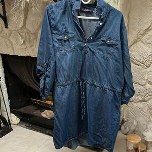 XL Gloria Vanderbilt jean dress with drawstring waist